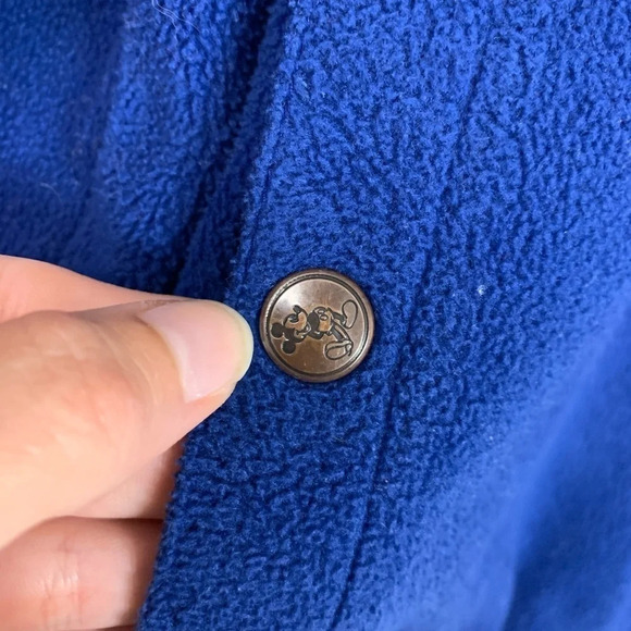 VTG Mickey Inc Walt Disney Fleece Sweatshirt Mickey Mouse Mens XL Front Zip FLAW - Picture 10 of 15